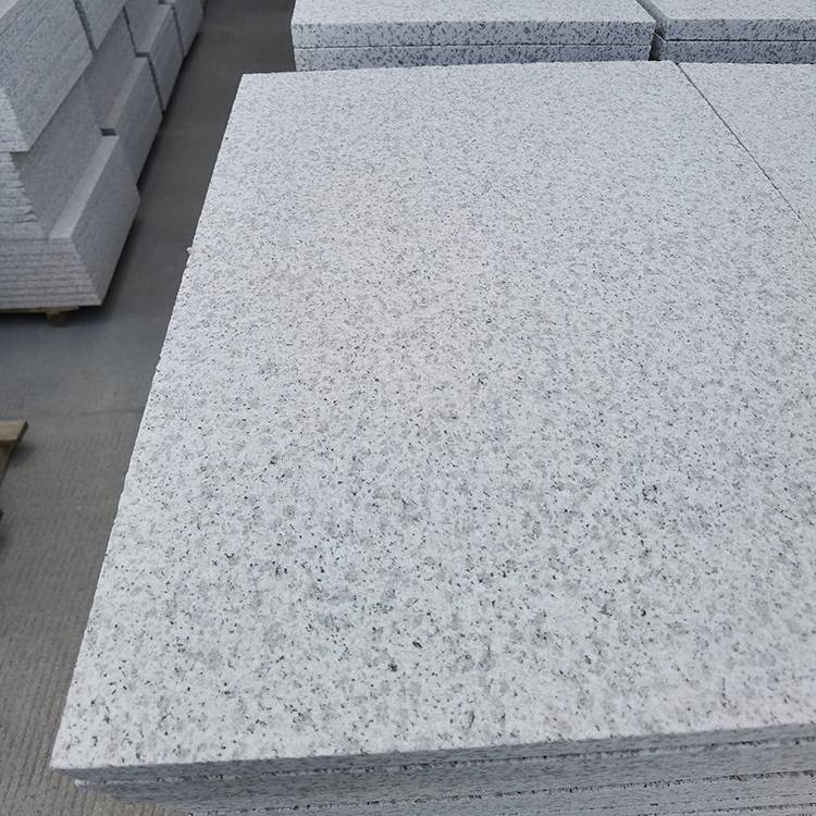 随州花岗岩石材白麻花岗岩火烧板白麻石材批发蓝石w0032