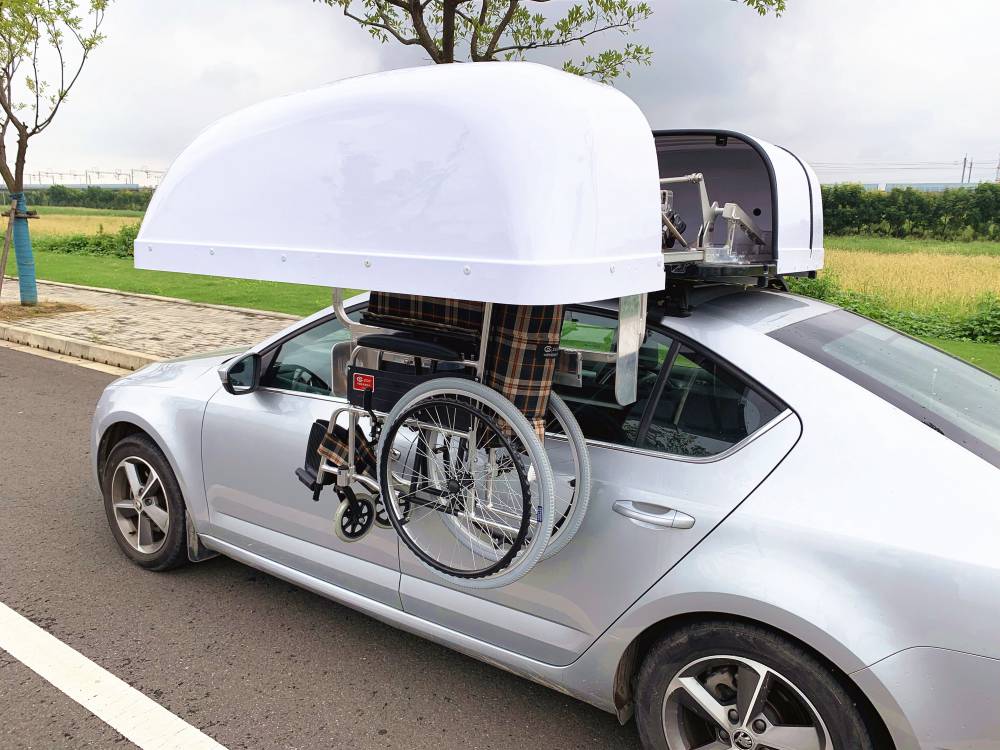 汽车车顶轮椅收存装置残疾人电动轮椅收纳箱