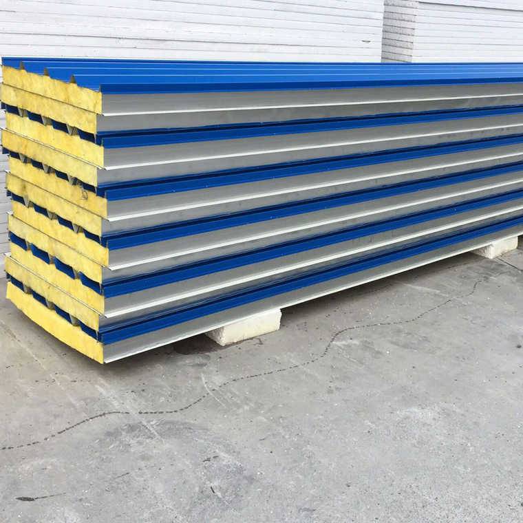 展恩彩钢夹芯板规格重庆岩棉夹芯板厂金属岩棉夹芯板