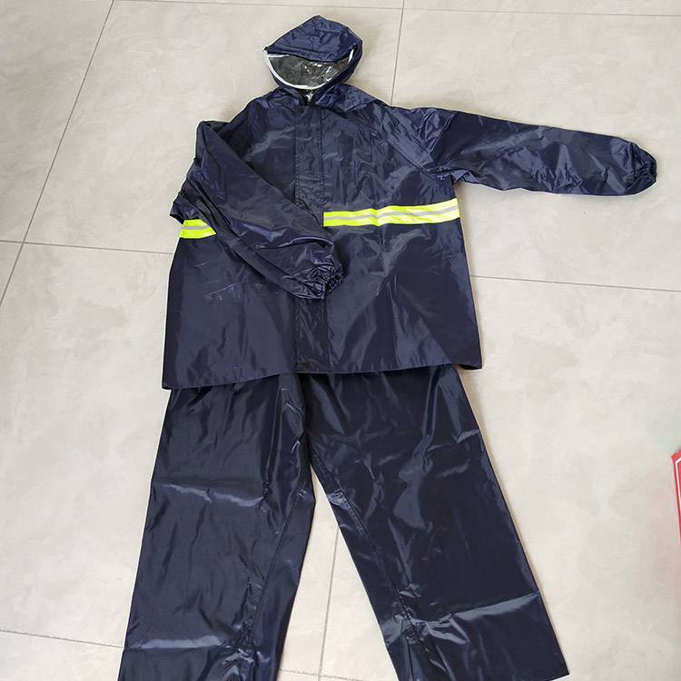 交通路政分体式防汛雨服反光雨衣雨裤套装带反光条户外骑行雨披