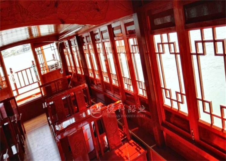 厂家生产古代画舫船木质游船哪里有
