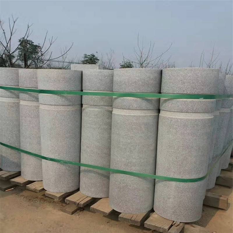 花岗岩芝麻灰挡车石柱停车场止步石墩子广场障碍石车止石