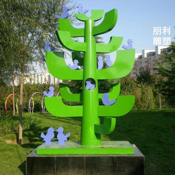 钢铸雪花树雕塑大型景观片状雕塑小区雪花树雕塑构件