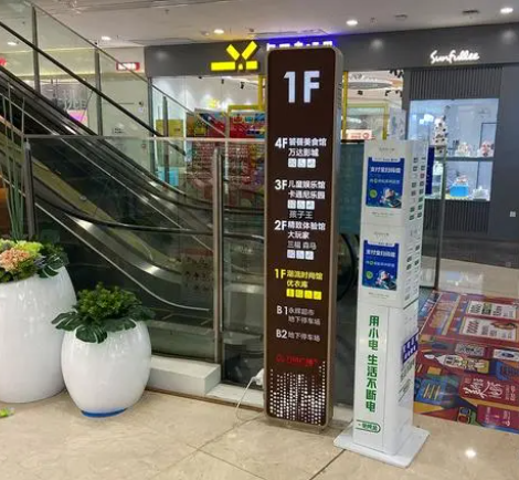 大型商场标识牌导视系统发光指示牌双面镂空发光吊牌灯箱