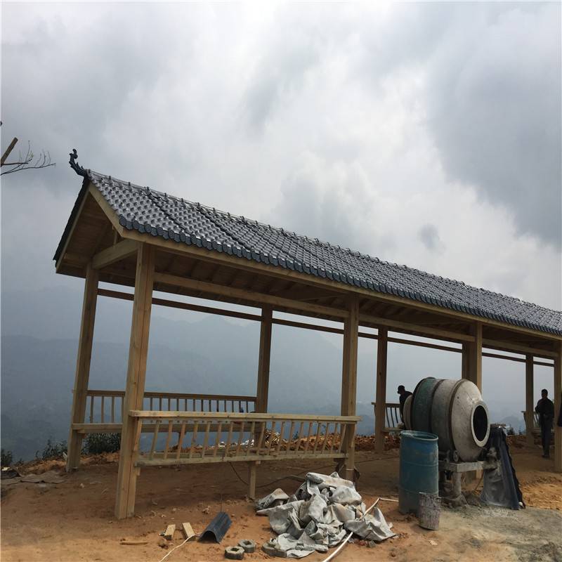 防腐木树脂瓦长廊巴南树脂瓦长廊江津树脂瓦长廊树脂瓦景观长廊