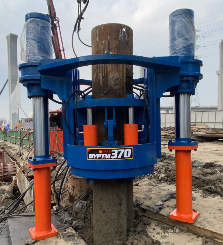 无锡北奕机械液压拔桩机工法拔管机byptm370水陆两用拔管