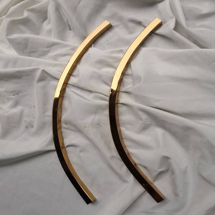 304镜面钛金u型槽弧线收口条镜面黑钛金天花装饰条