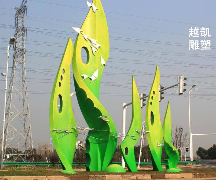 金属竹子雕塑规格钢铸雕塑园林竹子雕塑成品