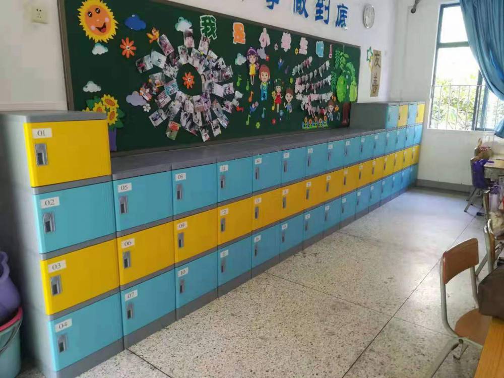 厂家供应 杭州校园abs塑料学生书包柜 教室走廊塑料存包柜 学生宿舍塑料储物柜