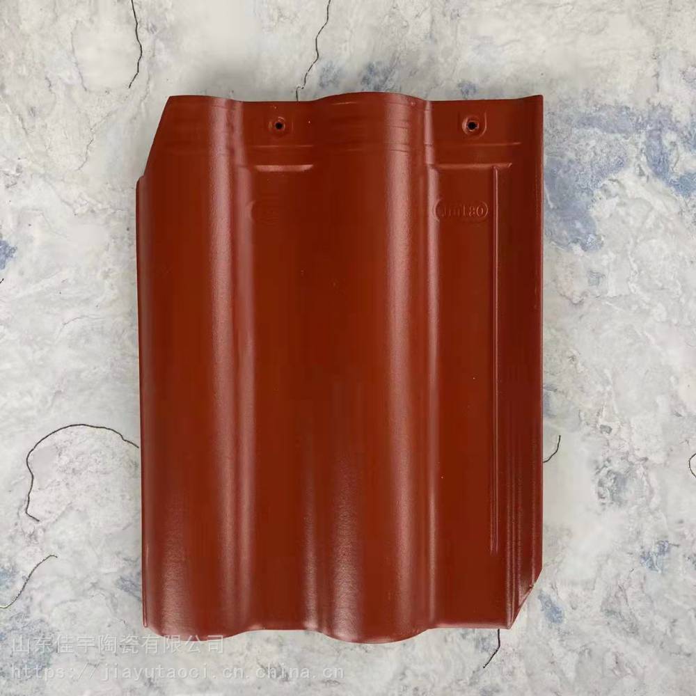 德宇瓦业陶瓷屋面瓦连锁瓦3040工程工地孔雀蓝玫瑰红