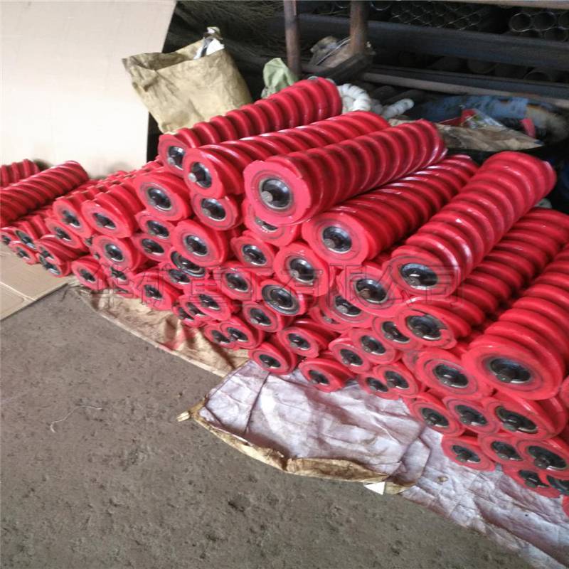 厂家矿用纠偏托辊聚氨酯强力纠偏橡胶托辊矿用智能纠偏托辊