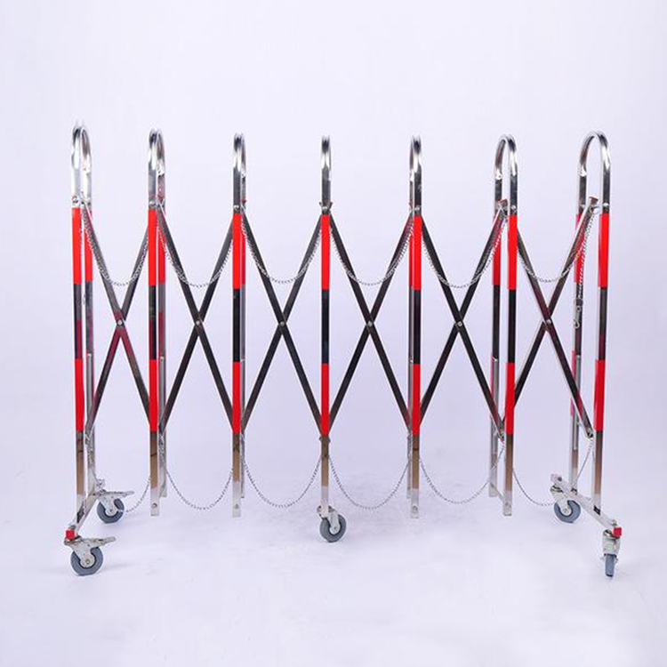 万向轮推拉拱门形安全围栏推拉伸缩移动隔离带