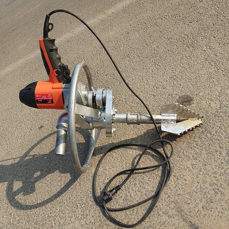 圆盘式钻井机久恒家用电动打井机手电钻打井设备图片