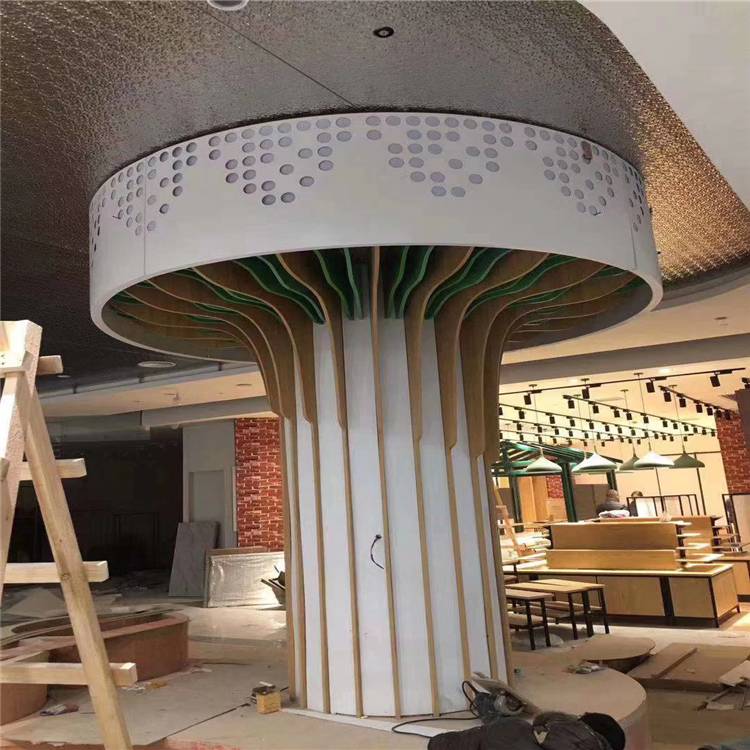 西安冲孔圆形包柱铝单板装潢包柱铝单板定做工厂