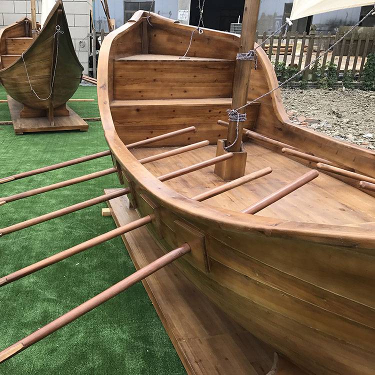 木质装饰海盗船江南有划桨的海盗木船多少钱