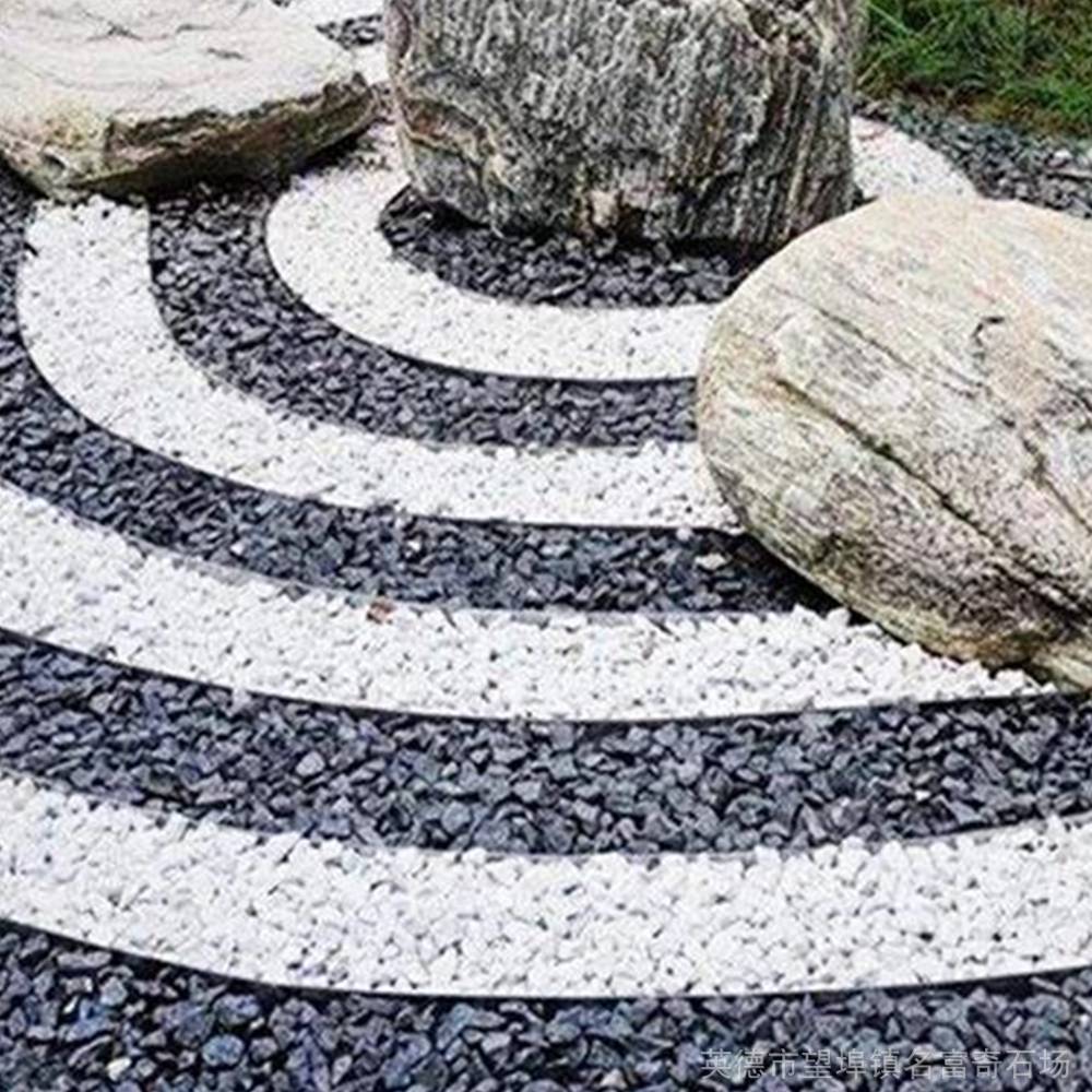 砾石灰黑色小石头英德砾石出售原产地铺地建筑石子图片