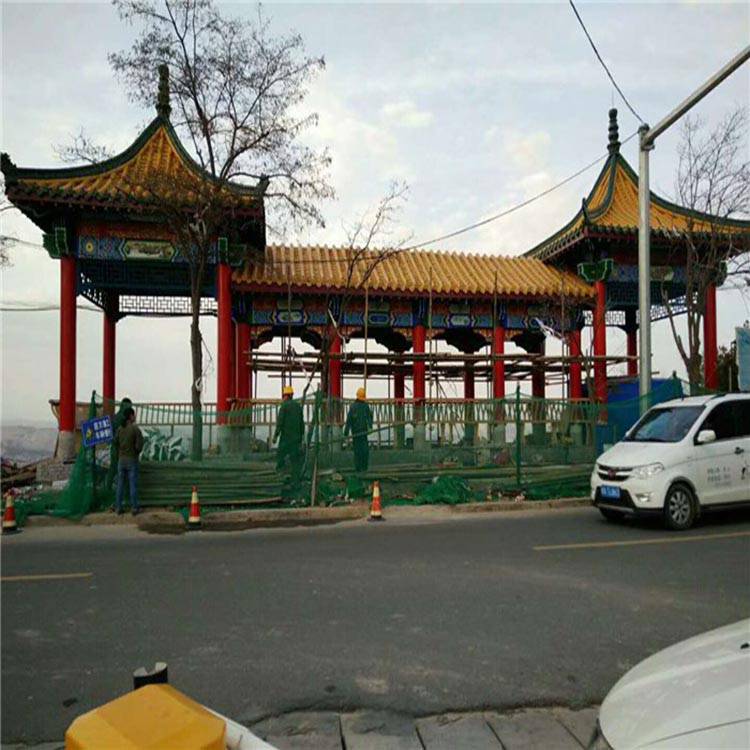 临汾仿古长廊 临汾长廊设计公司 清秀园林 施工安装