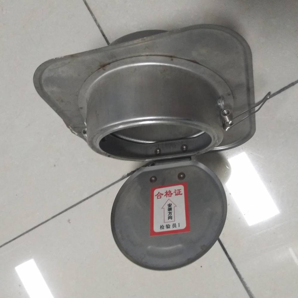 烟道止回阀 厨房油烟机逆止阀 管道不锈钢止烟阀烟道防返烟止烟