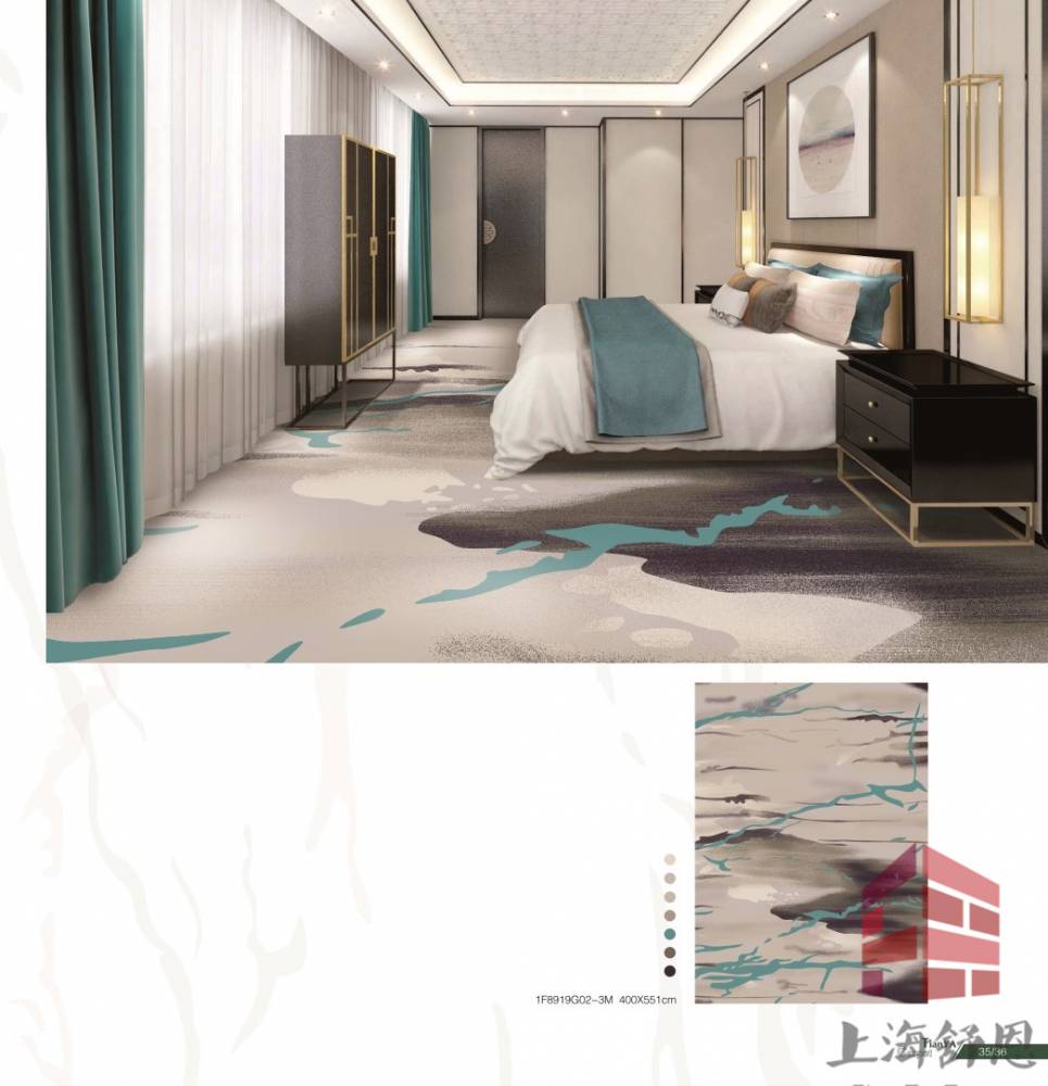 河北新中式宾馆花毯印花毯厂家名称