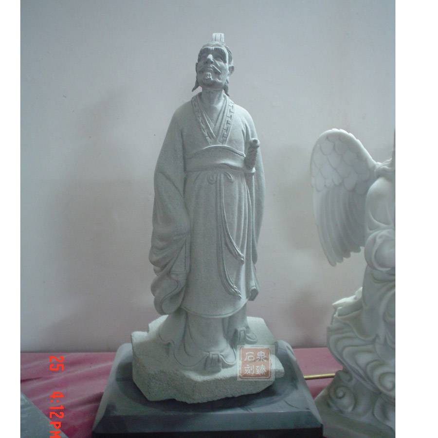 供应屈原石雕 花岗岩石雕屈原 古代诗人雕塑定制 泉臻石刻