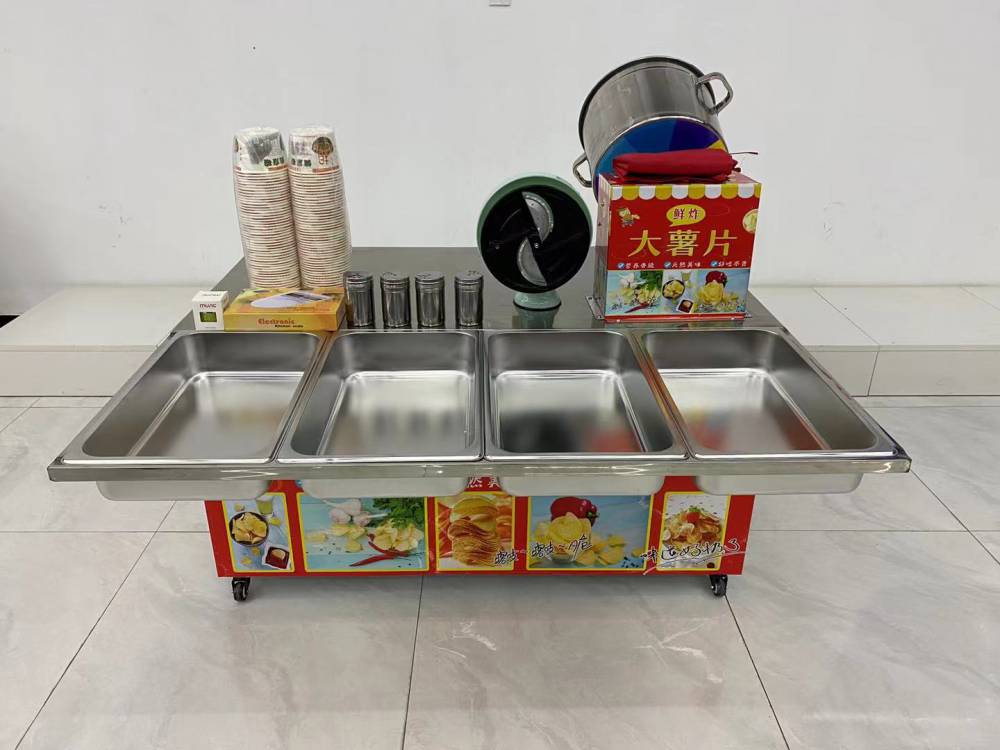 sk8型户外小推车款鲜炸土豆薯片机网红流动摆摊
