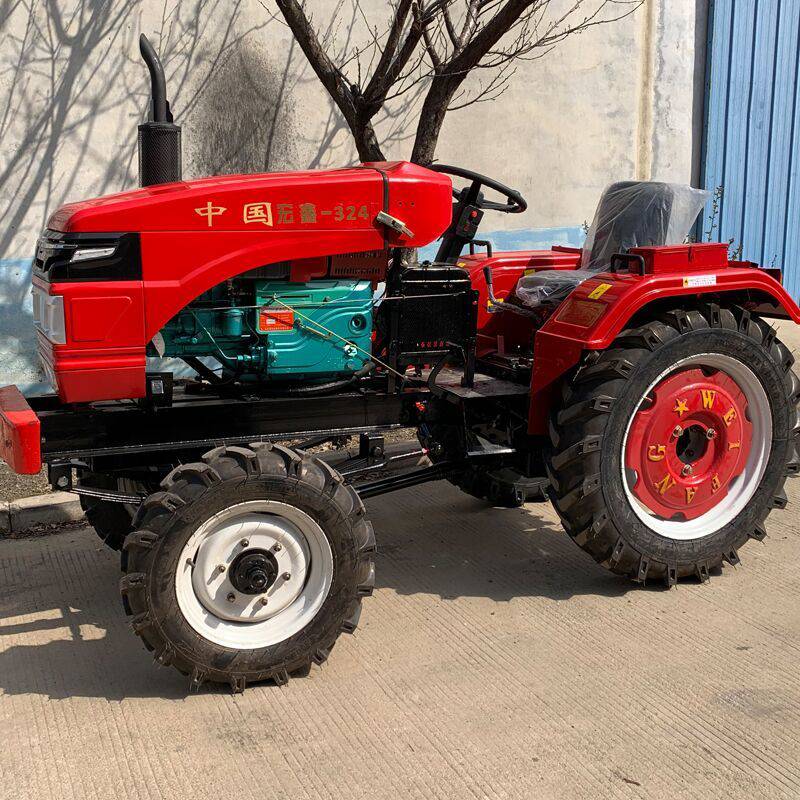 单杠四驱拖拉机农用果园拖拉机带犁地机四轮小型旋耕机