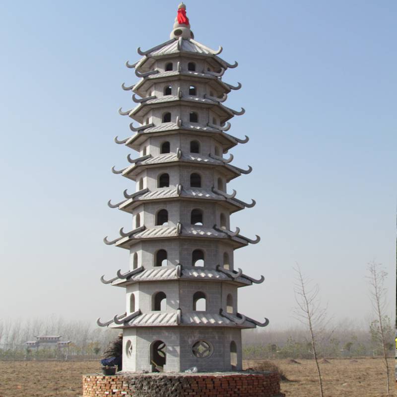 花岗岩石塔景观石塔寺庙石塔厂