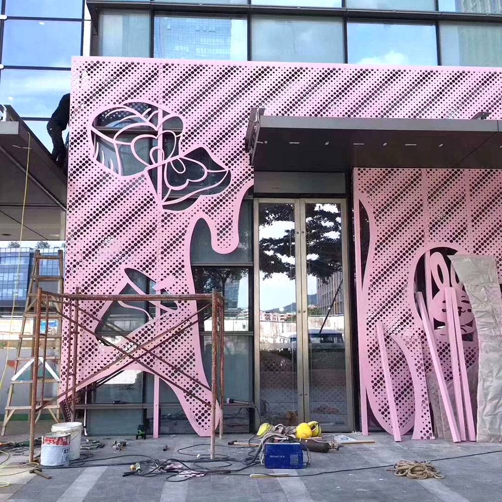 商场外墙装饰造型抗腐蚀香槟色弧形铝单板香槟金铝单板的价格铝单板