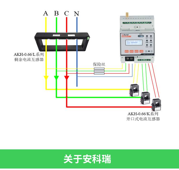 安科瑞l28k45k80k100k系列开口剩余电流互感器漏电流检测