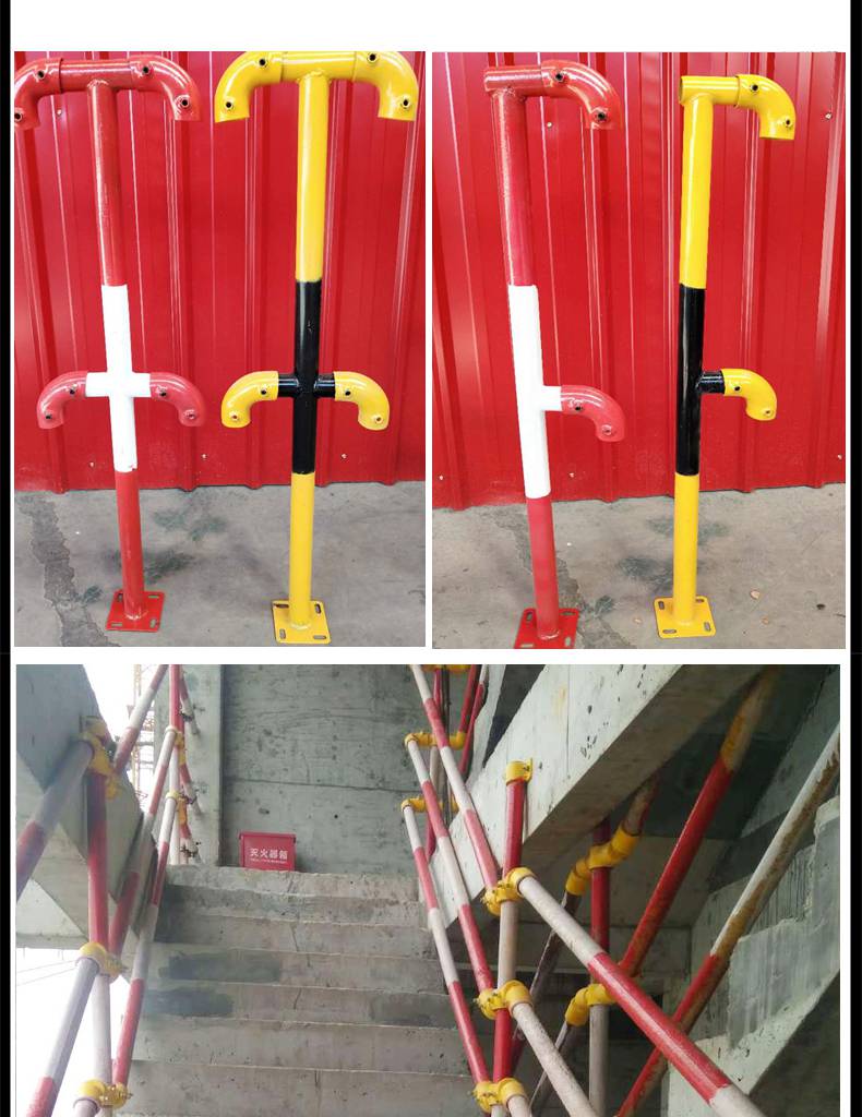 工地楼梯扶手立柱48圆管工地横梁栏杆