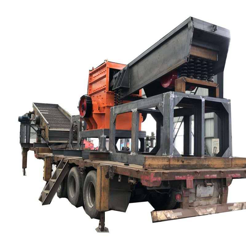 建筑垃圾移动破碎站石头破碎车