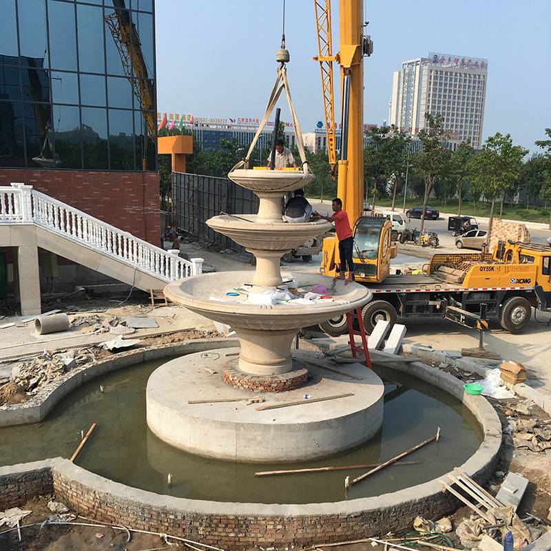 天然大理石水景喷泉石雕欧式人物水钵户外景观喷水池