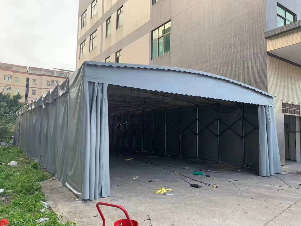移动收缩雨棚大棚户外活动棚推拉棚帐篷