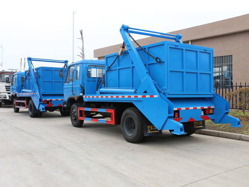 东风145摆臂垃圾车8方环卫摆臂车5吨吊臂垃圾车