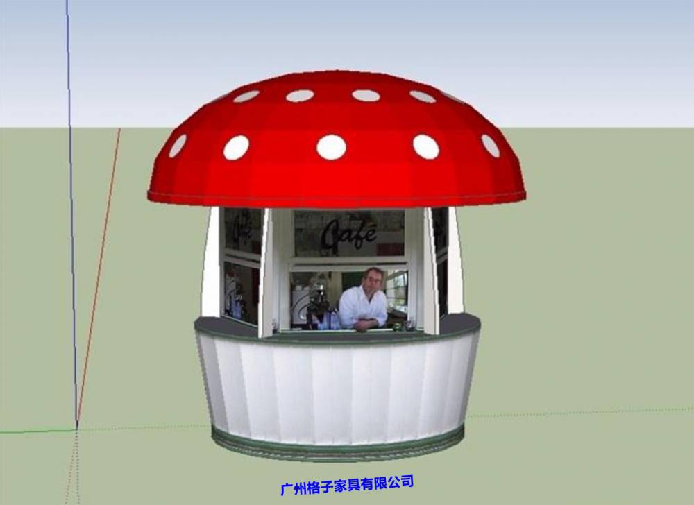 阆中古城售卖亭商业街餐饮花车游乐园卡通小卖部