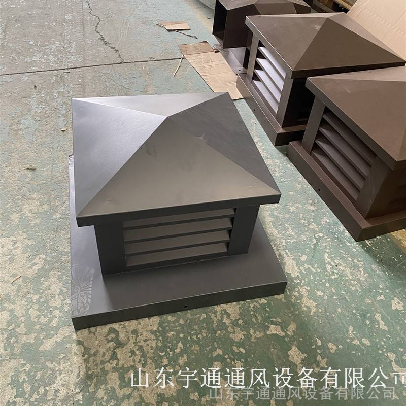 别墅定制烟囱帽c系列百叶风帽方形防倒灌采用3003铝锰合金定制