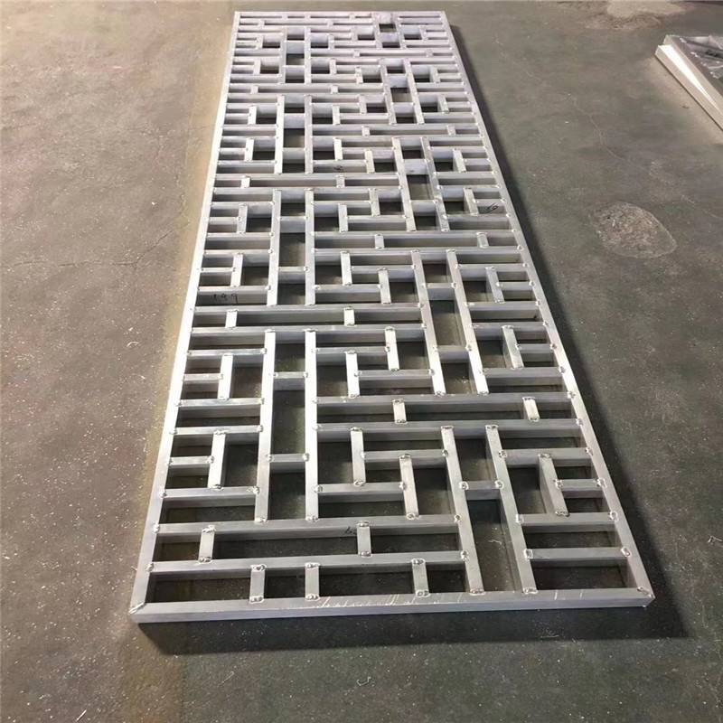 仿古铝合金花格窗铝合金方管格栅窗花定制烤漆铝花格