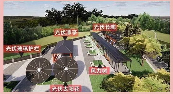 城电|光伏景观廊道适用于零碳园区/公园/景区/校园长廊建设