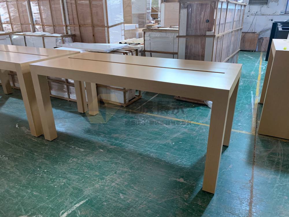 木纹苹果体验店展台款式整店展台供应