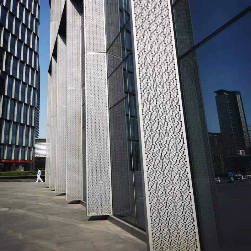 定制室内外墙干挂铝板写字楼图案镂空造型cad图纸加工