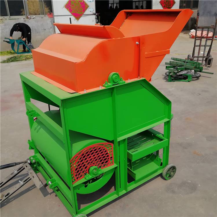 小型家用花生摘果机自动上料干湿花生脱秧机滚筒花生脱粒机