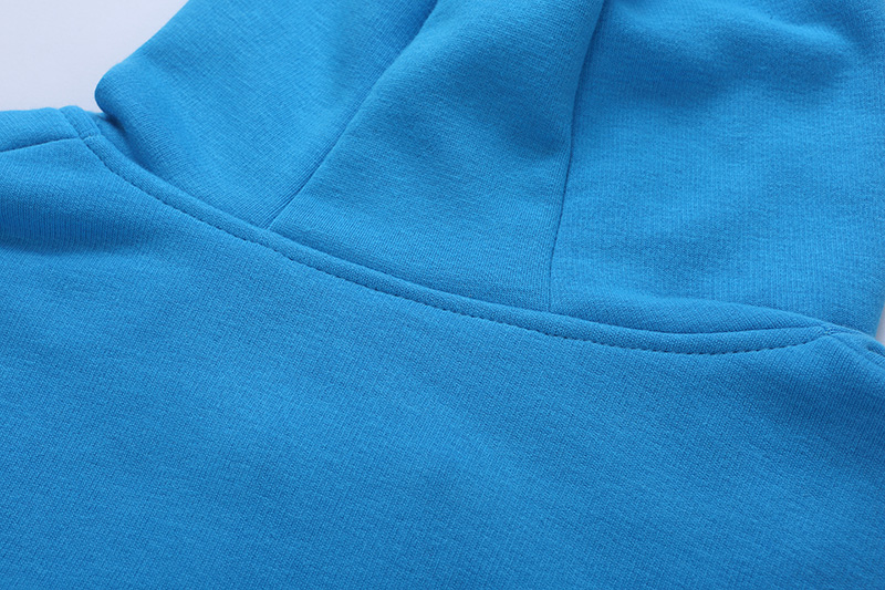 贵州定做卫衣有袋有帽拉拉链开衫休闲卫衣订做批发zhit805407孔蓝色