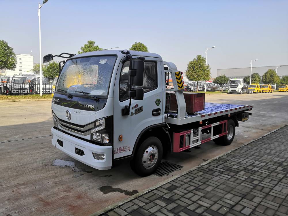 莆田欧马可翻转板一拖二救援拖车大板清障车