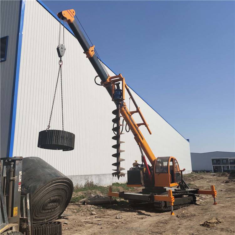 电线杆子打桩机四不像吊钻一体机马路公路立杆钻孔打孔机