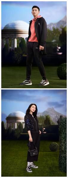 FILA时尚运动代言人黄景瑜、高圆圆身穿FILA POMPEI系列服饰 FILA时尚运动代言人黄景瑜、高圆圆身穿FILA POMPEI系列服饰
