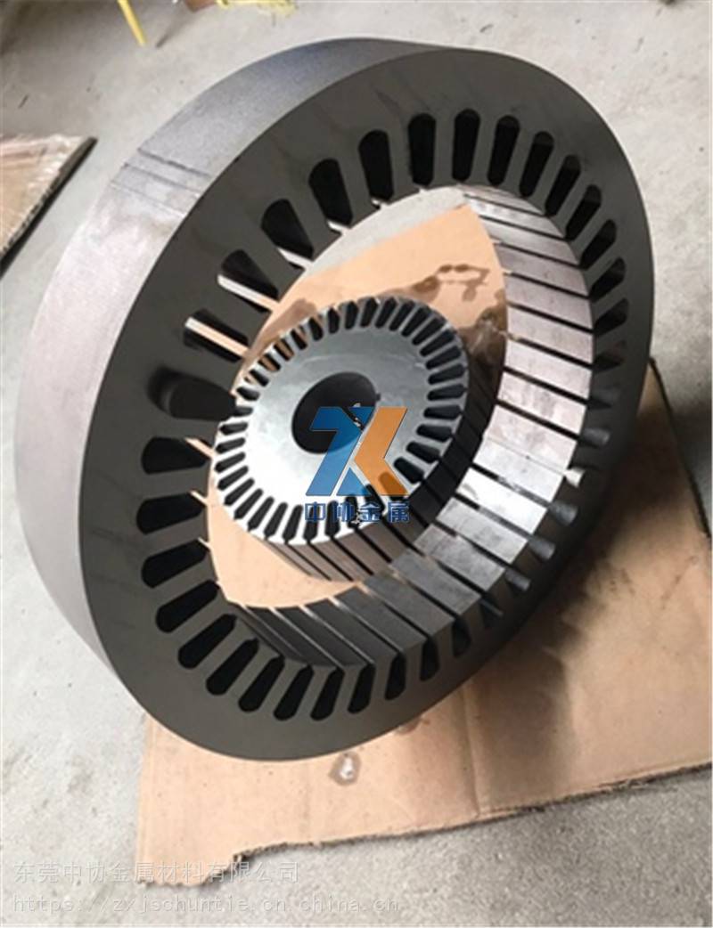 供应b35a300冷轧无取向硅钢片电机铁芯定转子定制