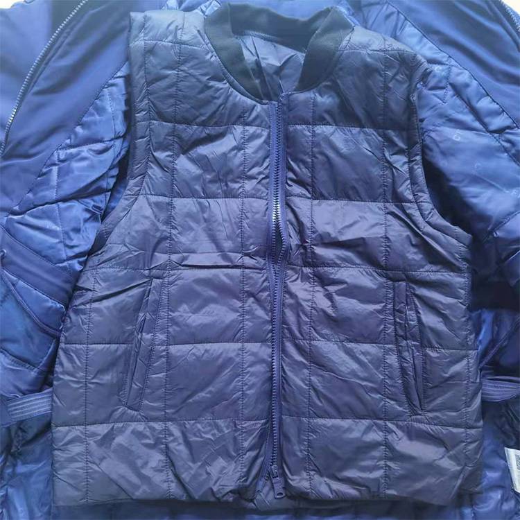 劳保服装冬季防寒棉衣男消防训练加厚保暖防寒棉袄蓝色大衣备勤服