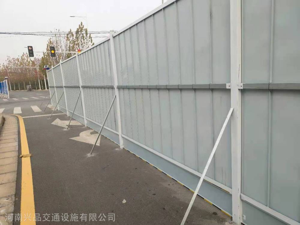 廠家供應道路施工隔離小草綠鐵皮圍擋工地施工安全防護彩鋼板圍擋