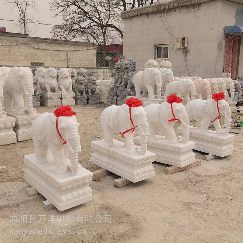 石雕大象高度40 50 60 80 100 120 150厘米定制不同规格门口精雕象摆件