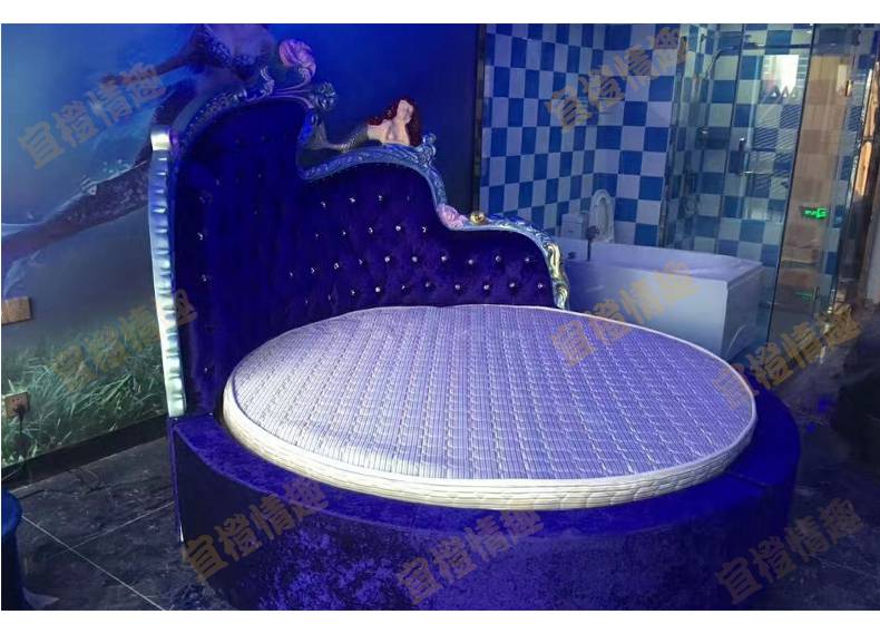 美人鱼造型主题床双人电动床功能情趣合欢助力床